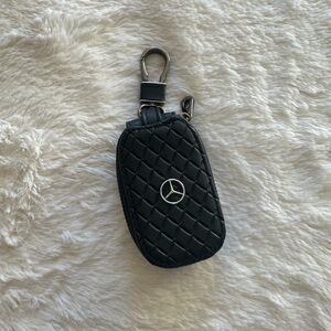 Black Quilted Key Holder
